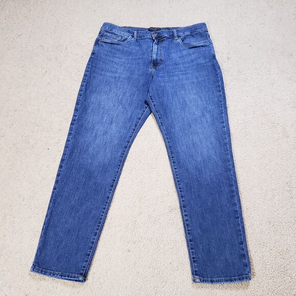 Lucky Brand Other - Lucky Brand Mens Jeans 38x32 (Fits 36x31) Blue 412 Athletic Slim Dark Whiskered‎